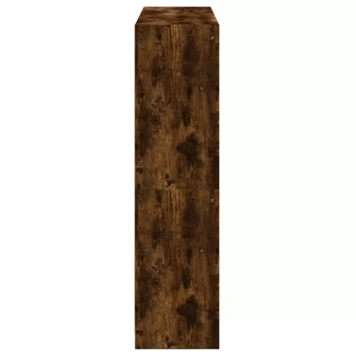  füstös tölgy szerelt fa könyvespolc ajtókkal 136x37x142 cm