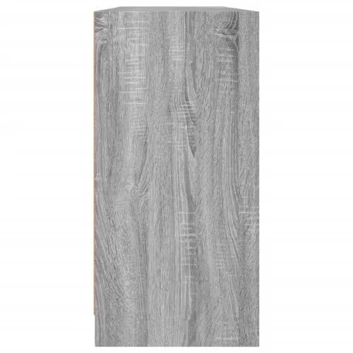  szürke sonoma szerelt fa könyvespolc ajtókkal 204x37x75 cm