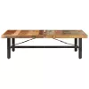  tömör újrahasznosított fa dohányzóasztal 142 x 90 x 42 cm