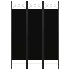  fekete 3 paneles paraván 120 x 180 cm