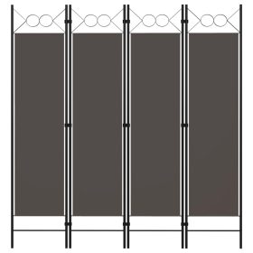  antracitszürke 4 paneles paraván 160 x 180 cm