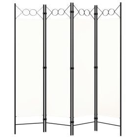  krémfehér 4 paneles paraván 160 x 180 cm