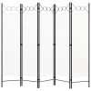  fehér 5 paneles paraván 200 x 180 cm