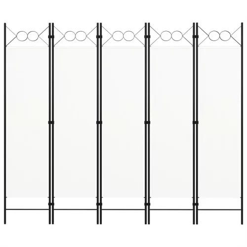  fehér 5 paneles paraván 200 x 180 cm