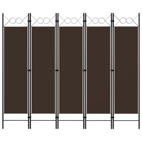  barna 5 paneles paraván 200 x 180 cm