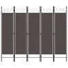  antracitszürke 5 paneles paraván 200 x 180 cm