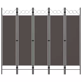  antracitszürke 5 paneles paraván 200 x 180 cm