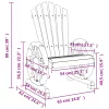  4 db tömör fenyőfa kerti Adirondack szék