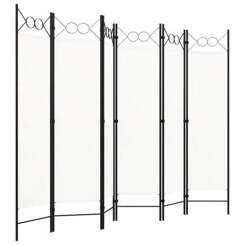  fehér 6-paneles paraván 240 x 180 cm