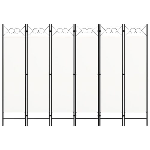  fehér 6-paneles paraván 240 x 180 cm