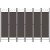  antracitszürke 6 paneles paraván 240 x 180 cm
