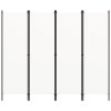  fehér 4 paneles paraván 200 x 180 cm 