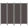  antracitszürke 4 paneles paraván 200 x 180 cm