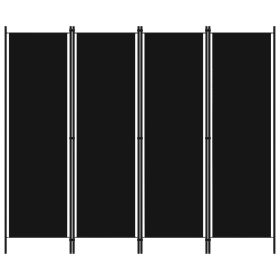  fekete 4 paneles paraván 200 x 180 cm  
