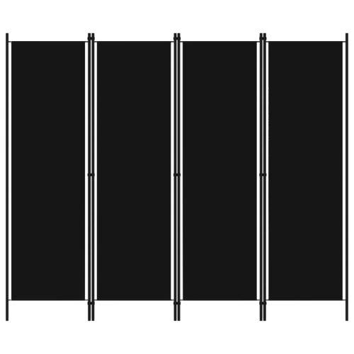  fekete 4 paneles paraván 200 x 180 cm  