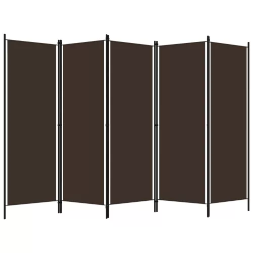  barna 5 paneles paraván 250 x 180 cm