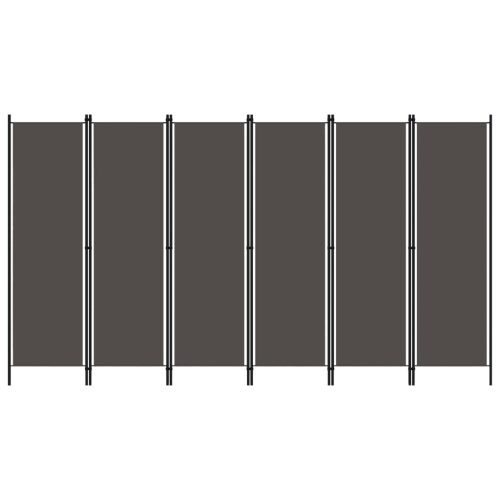  antracitszürke 6 paneles paraván 300 x 180 cm