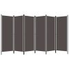  antracitszürke 6 paneles paraván 300 x 180 cm
