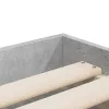  betonszürke szerelt fa ágykeret fiókokkal 90 x 190 cm