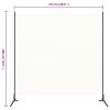  fehér 1 paneles szövet paraván 175 x 180 cm