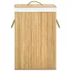  bambusz szennyestartó kosár 2 résszel 72 L