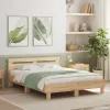  sonoma tölgy színű ágykeret fejtámlával és LED-del 140x190 cm