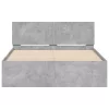  betonszürke ágykeret fejtámlával és LED-del 140x190 cm