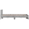  betonszürke ágykeret fejtámlával és LED-del 140x190 cm