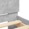  betonszürke ágykeret fejtámlával és LED-del 120x190 cm