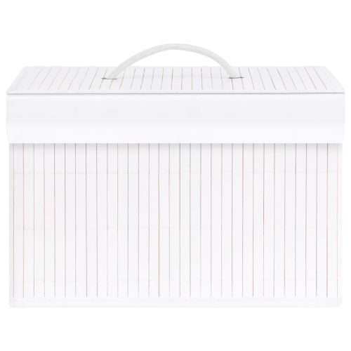  4 db fehér bambusz tárolódoboz