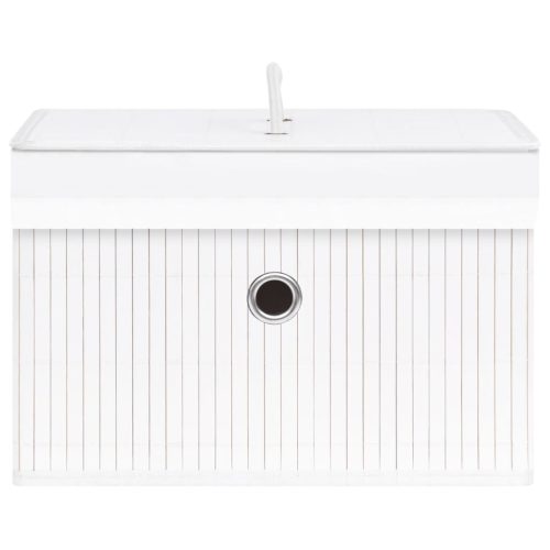  4 db fehér bambusz tárolódoboz