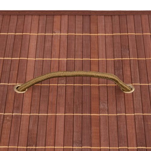  4 db barna bambusz tárolódoboz