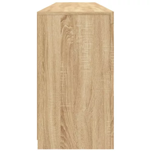  sonoma tölgy színű tálalószekrény LED-világítással 162x37x67 cm