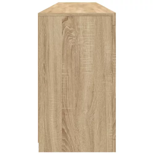  sonoma tölgy színű tálalószekrény LED-ekkel 181,5 x 37 x 67 cm