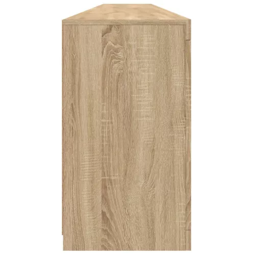  sonoma tölgy színű tálalószekrény LED-világítással 283x37x67 cm