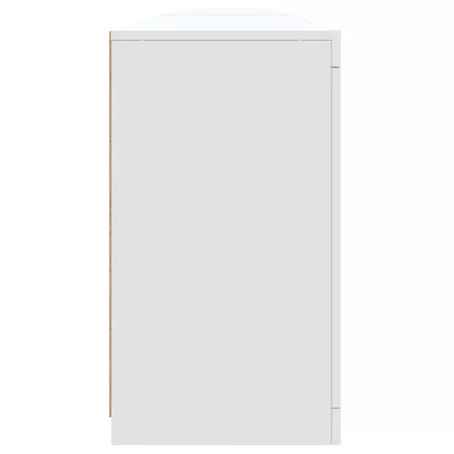  fehér tálalószekrény LED-világítással 283x37x67 cm