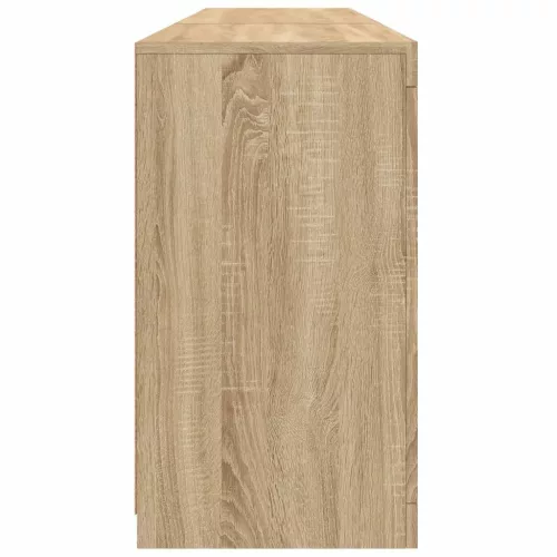  sonoma tölgy színű tálalószekrény LED-világítással 162x37x67 cm