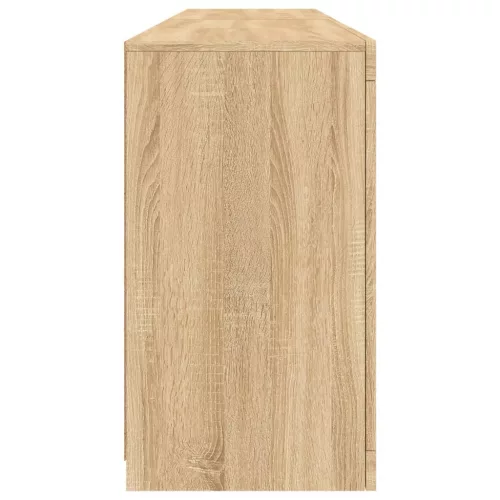  sonoma tölgy színű tálalószekrény LED-világítással 164x37x67 cm