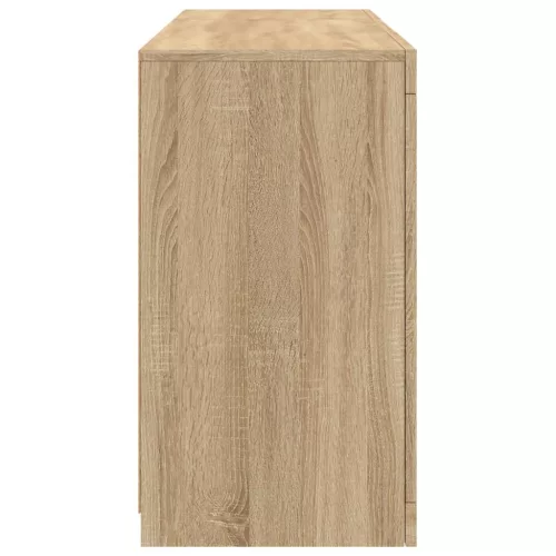  sonoma tölgy színű tálalószekrény LED-világítással 123x37x67 cm