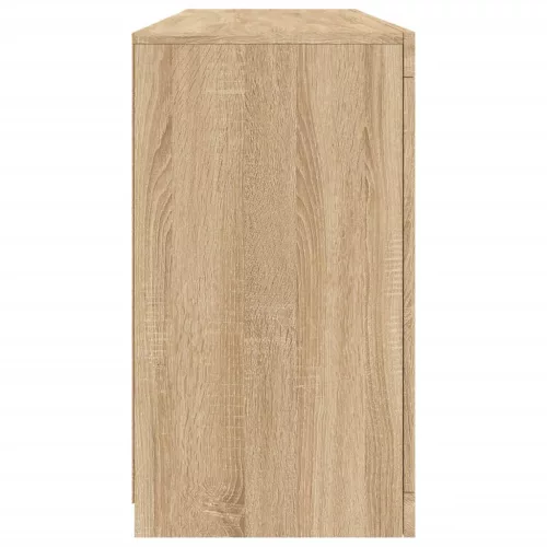  sonoma tölgy színű tálalószekrény LED-világítással 163x37x67 cm