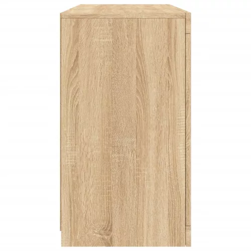  sonoma tölgy színű tálalószekrény LED-világítással 123x37x67 cm