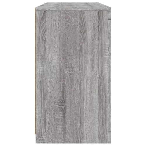  szürke sonoma tálalószekrény LED-világítással 123 x 37 x 67 cm