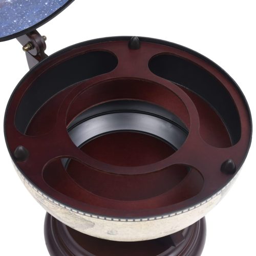  asztali földgömb alakú eukaliptuszfa bárszekrény/bortartó