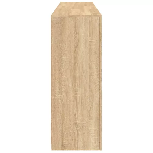  sonoma tölgy színű tálalószekrény LED-ekkel 162 x 37 x 100 cm