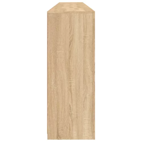  sonoma tölgy színű tálalószekrény LED-ekkel 162 x 37 x 100 cm