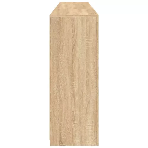  sonoma tölgy színű tálalószekrény LED-ekkel 202 x 37 x 100 cm