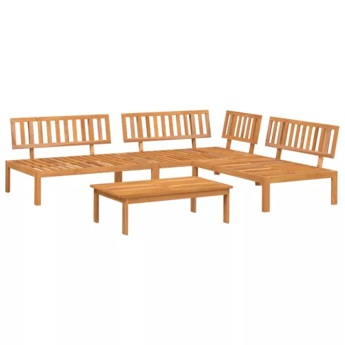  4 részes tömör akácfa kerti raklap ülőgarnitúra