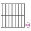  20 paneles fekete porszórt acél kutyajáróka