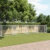  szürke horganyzott acél kutyaketrec ajtókkal 10 x 2 x 1,5 m
