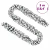  zöld PVC karácsonyi füzér pelyhes hóval 5 m